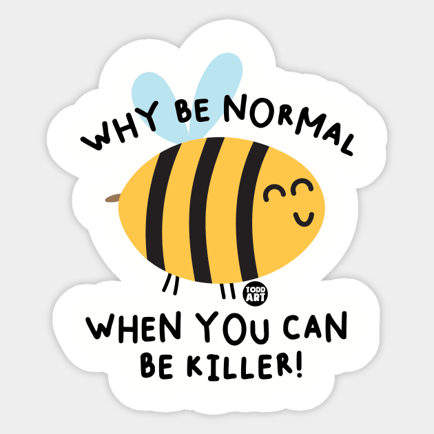 KILLER BEE Sticker by toddgoldmanart